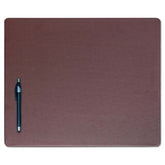 Chocolate Brown Leatherette Conference Table Pad, 17 x 14